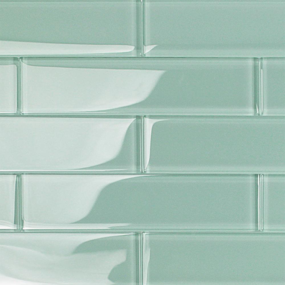 Ivy Hill Tile Contempo Light Green 2 in. x 8 in. x 8mm Polished Glass