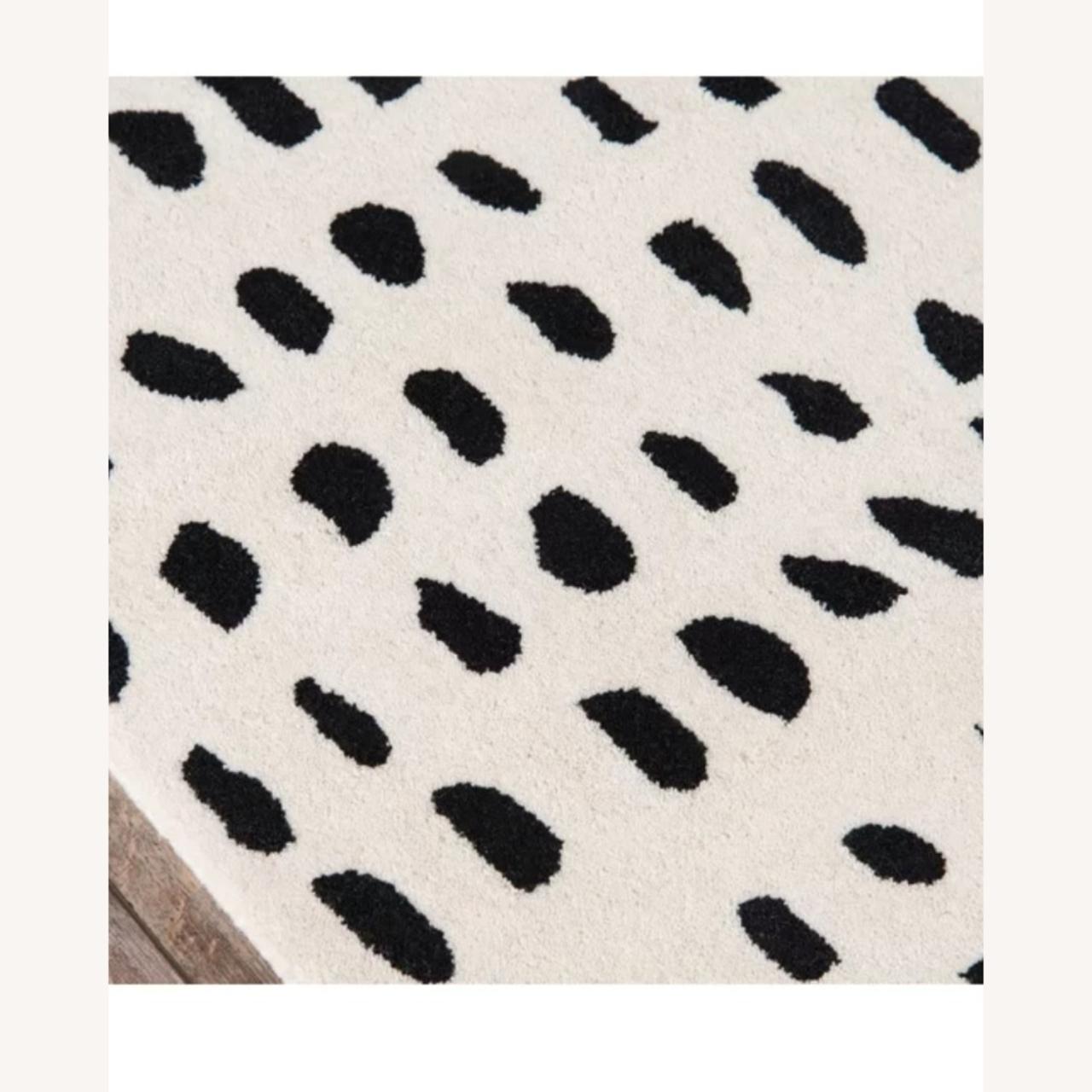 Wayfair Black and White Polka Dot Rug AptDeco