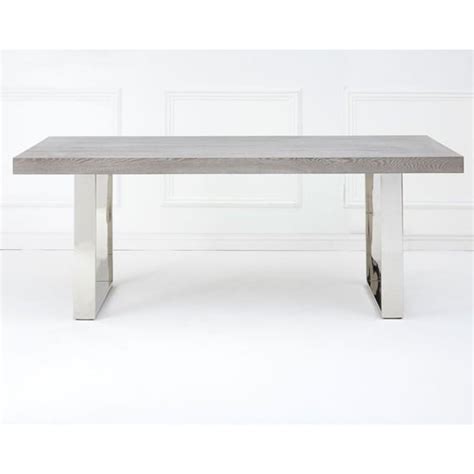 Ulmos Wooden Dining Table With UShaped Base In Grey Furniture in Fashion