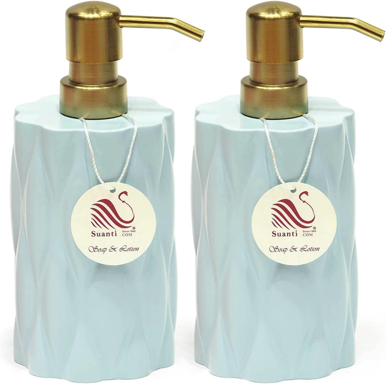 Suanti Sage Green Soap Dispenser Set of 2 for Bathroom