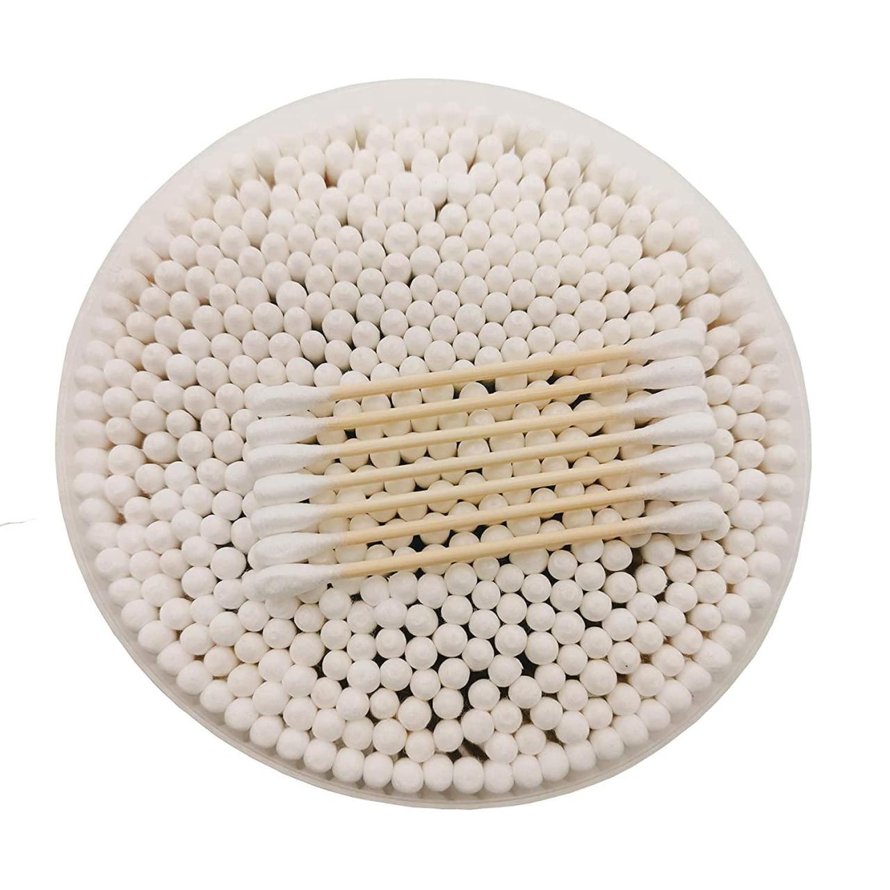 1000pcs Biodegradable Bamboo Cotton Swabs EcoFriendly Wood Cotton