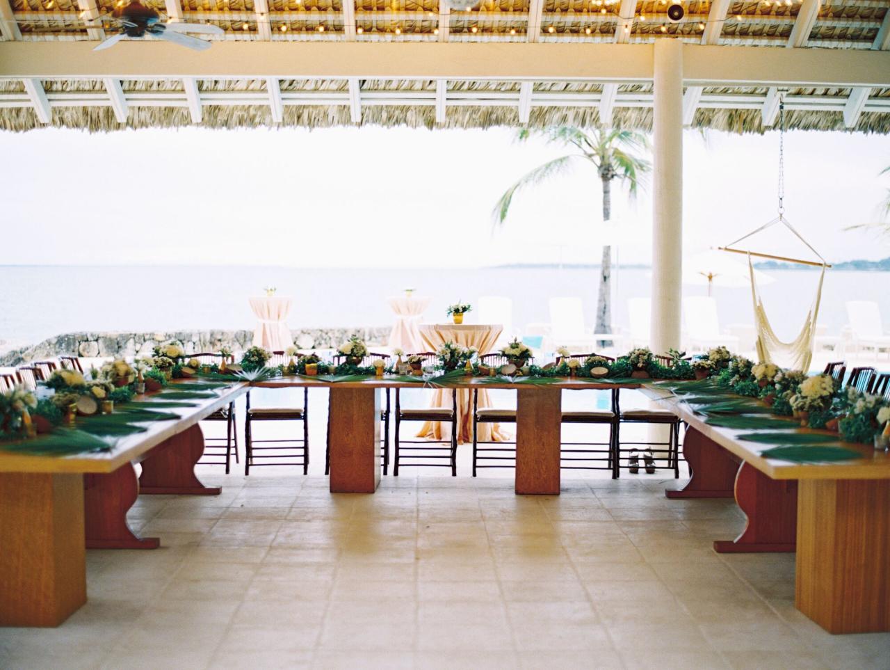 Wood UShaped Dining Table