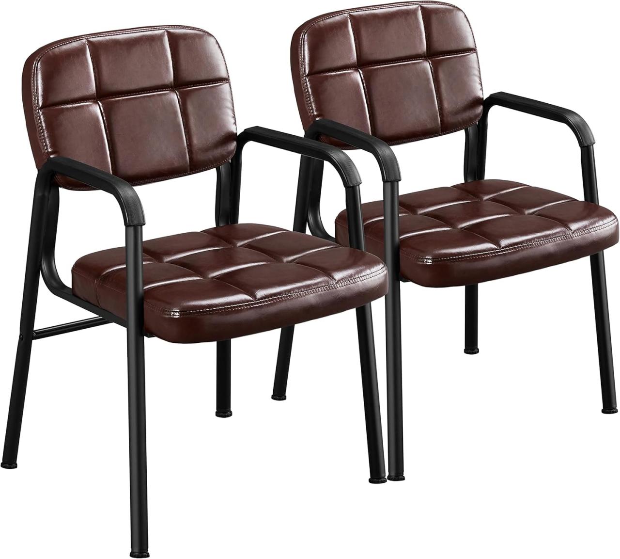 Yaheetech 2pcs Guest Reception Chairs Armchairs Office Conference