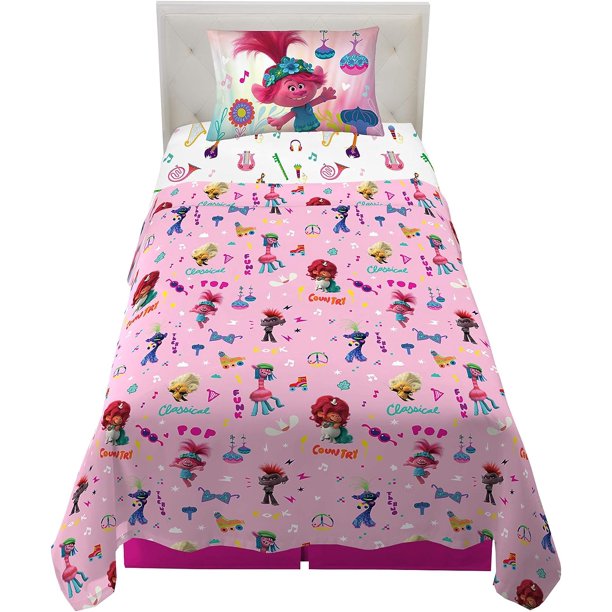 Trolls World Tour Find Your Beat Sheet Set for Kids Multicolored