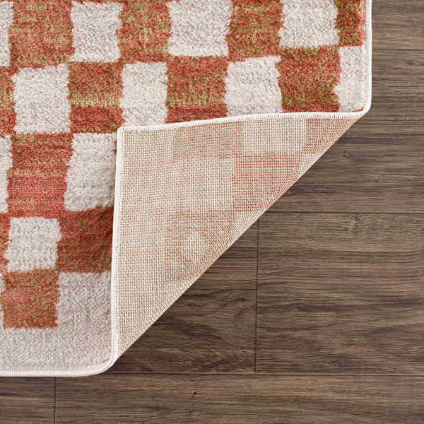 Bungalow Rose Briawood Checkered Beige Area Rug & Reviews Wayfair