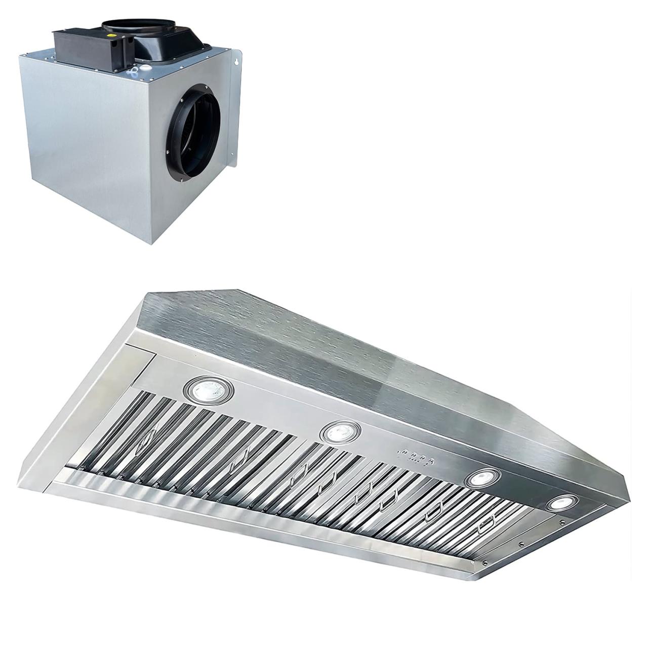 SINDA 42inch Range Hood Insert with Inline Remote Blower,1260CFM in