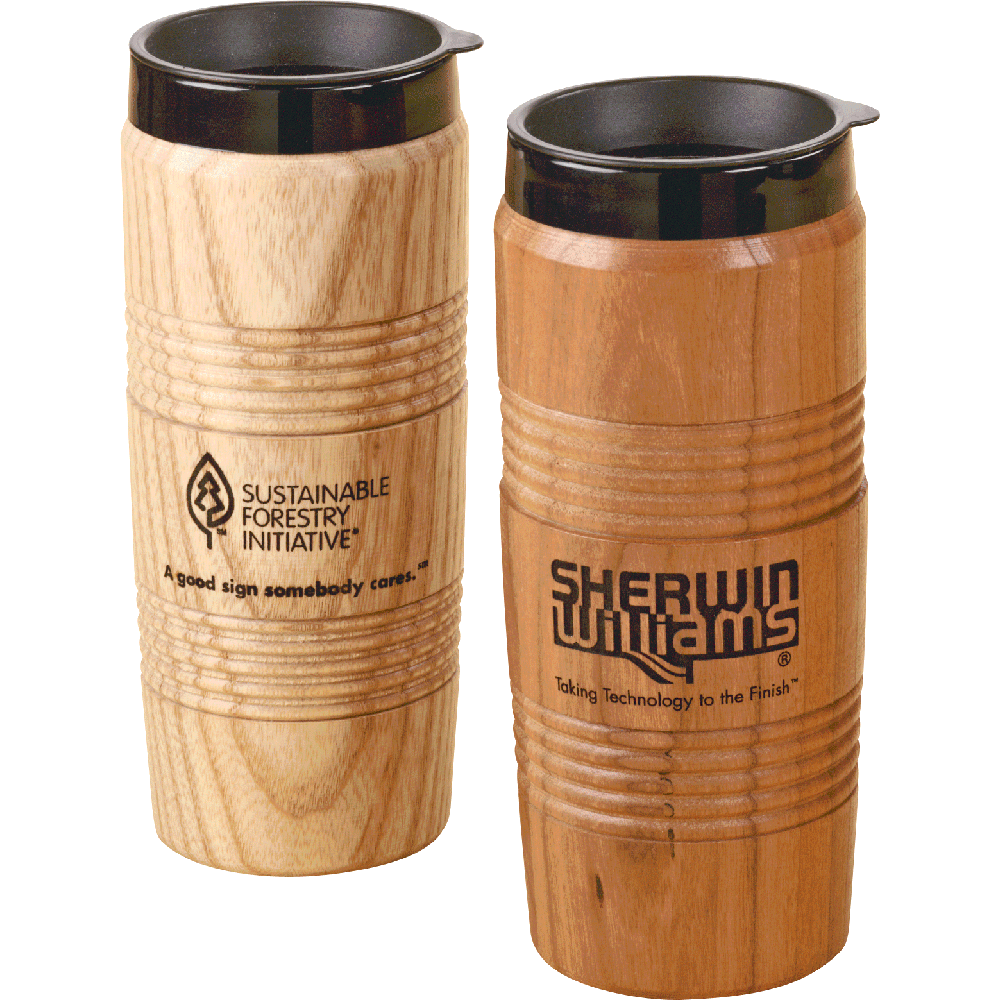 Custom Wood Travel Mugs Made in USA Made To Spec