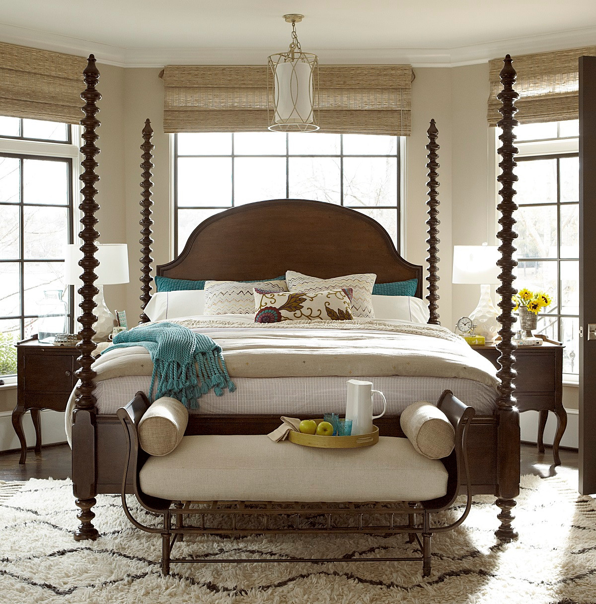 Sonoma Four Poster King Bedroom Set Zin Home