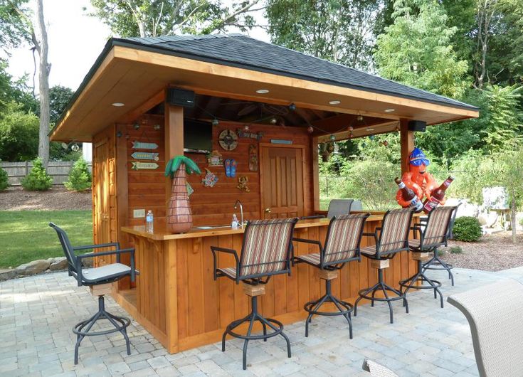 12' x 12' Barside Pool Cabanas Summerwood Products Outdoor patio