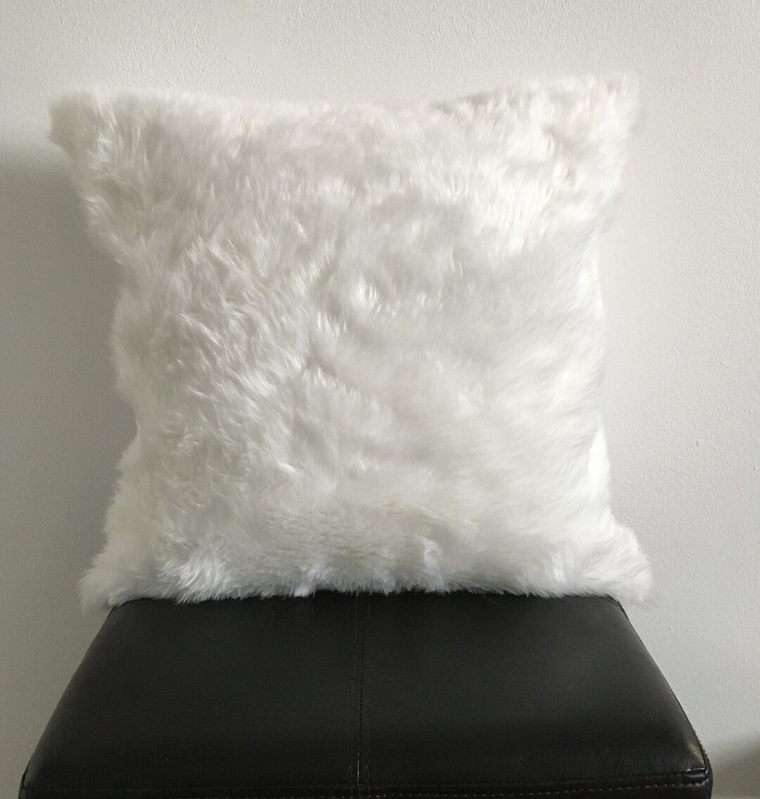 White Faux Fur, White Faux Fur Pillow Cover, White Fur, White Pillow